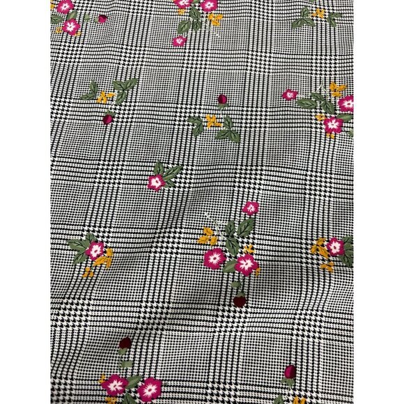 Christopher & Banks Houndstooth Floral Popover Blouse NEW Medium - Picture 5 of 6